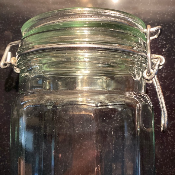 Vintage Pasta Storage Clip Top Glass Jar - Picture 3 of 8